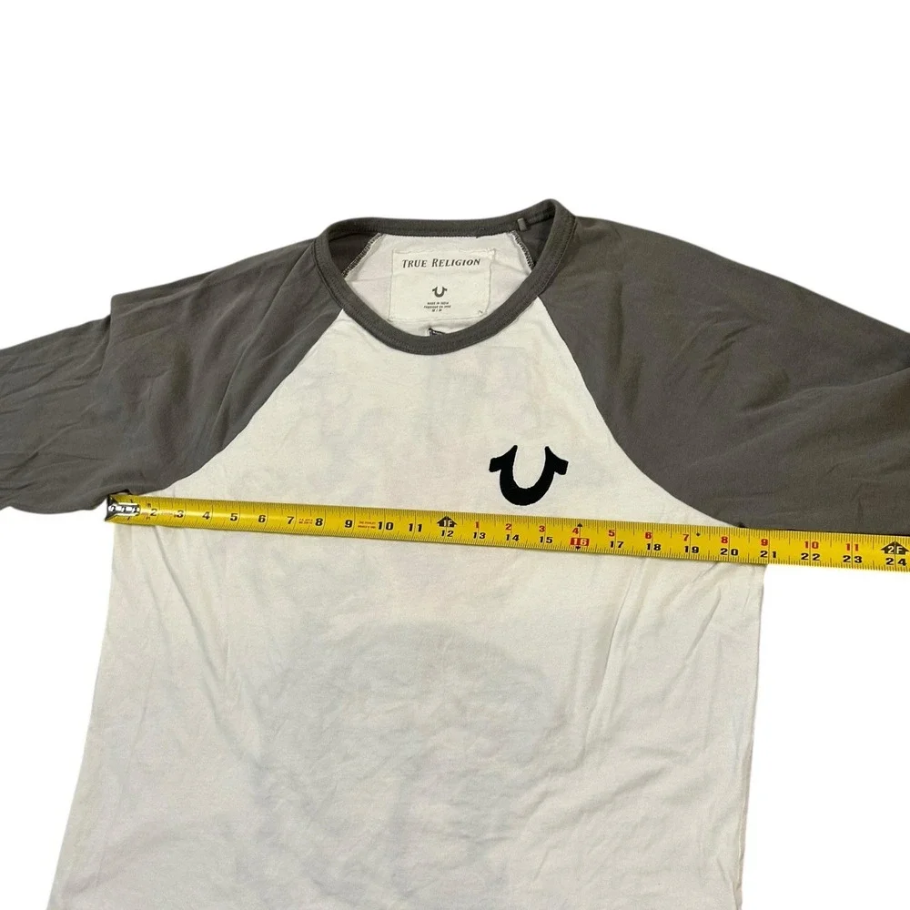 True Religion‎ Y2K Tiger Embroidery Baseball Tee Size Medium Raglan